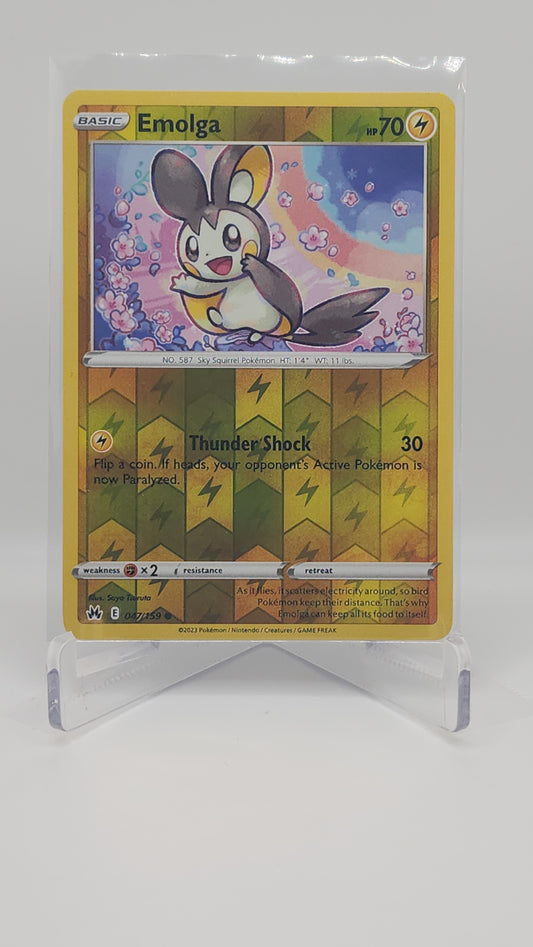 Emolga [Reverse Holo] 47/159 Pokémon TCG Crown Zenith