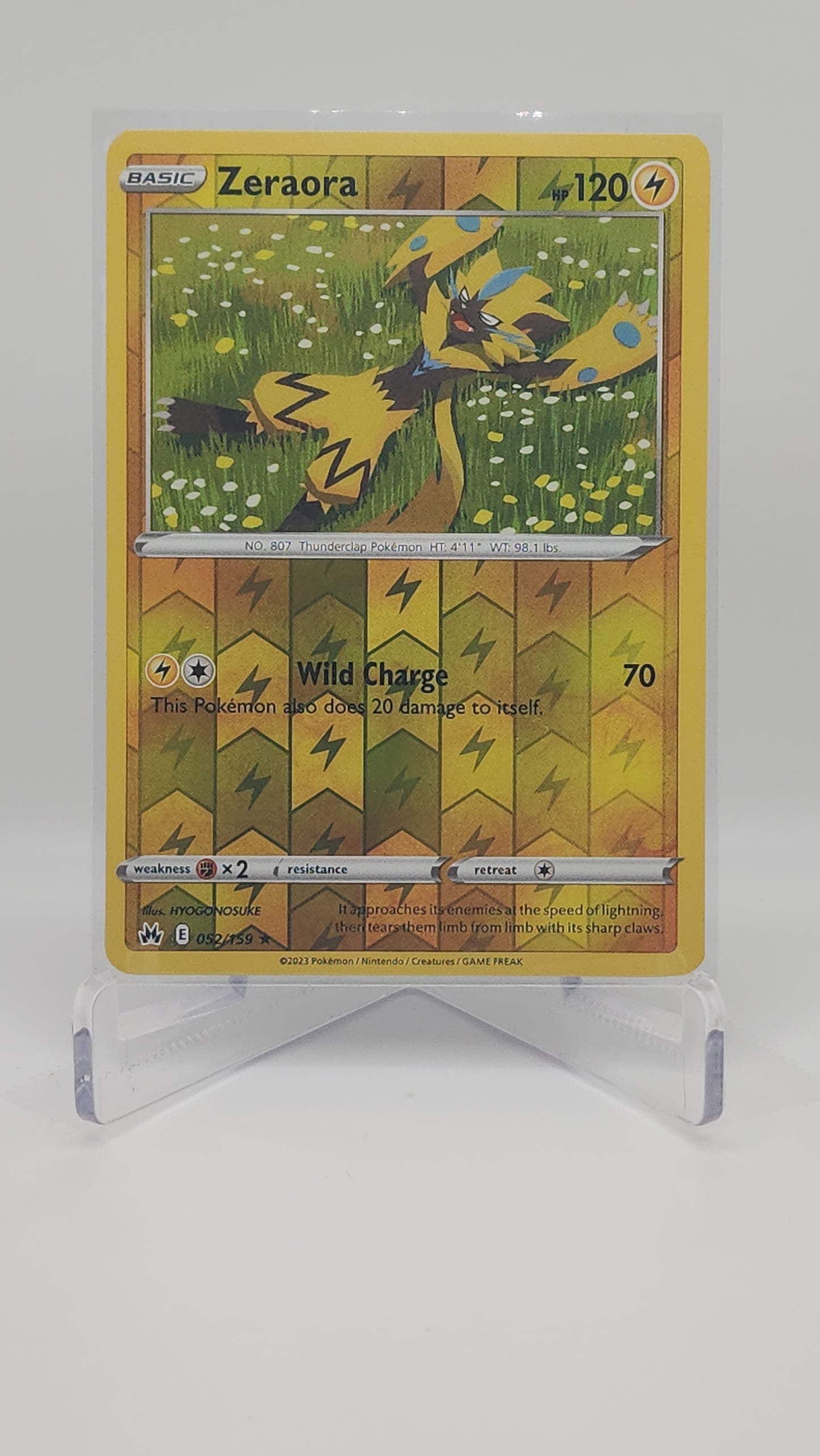 Zeraora [Reverse Holo] 52/159 Corona Zenith de JCC Pokémon