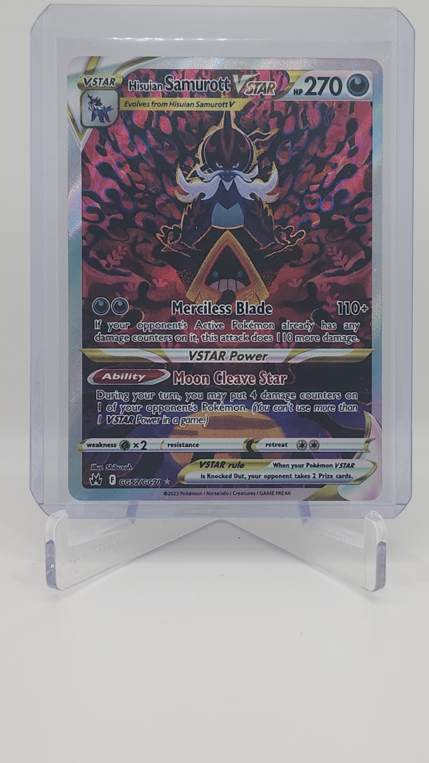 Hisuian Samurott VStar GG52/GG70 Pokémon TCG Crown Zenith