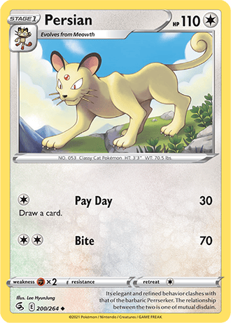 Persian  200/264 Pokémon TCG Fusion Strike