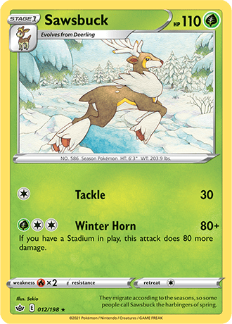 Sawsbuck  12/203 Pokémon TCG Chilling Reign