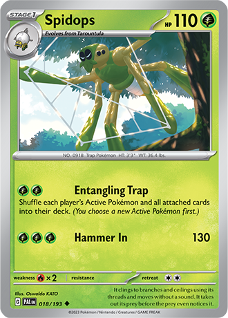 Spidops  18/193 Pokémon TCG Paldea Evolved