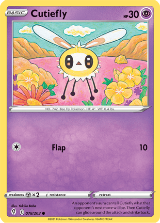 Cutiefly  78/203 Pokémon TCG Evolving Skies