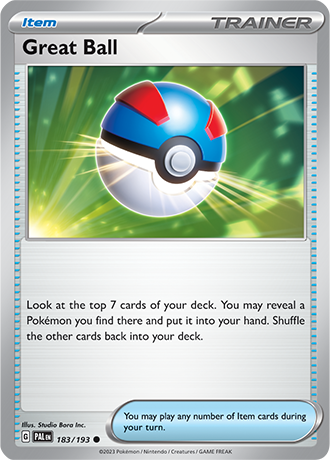 Great Ball  183/193 Pokémon TCG Paldea Evolved