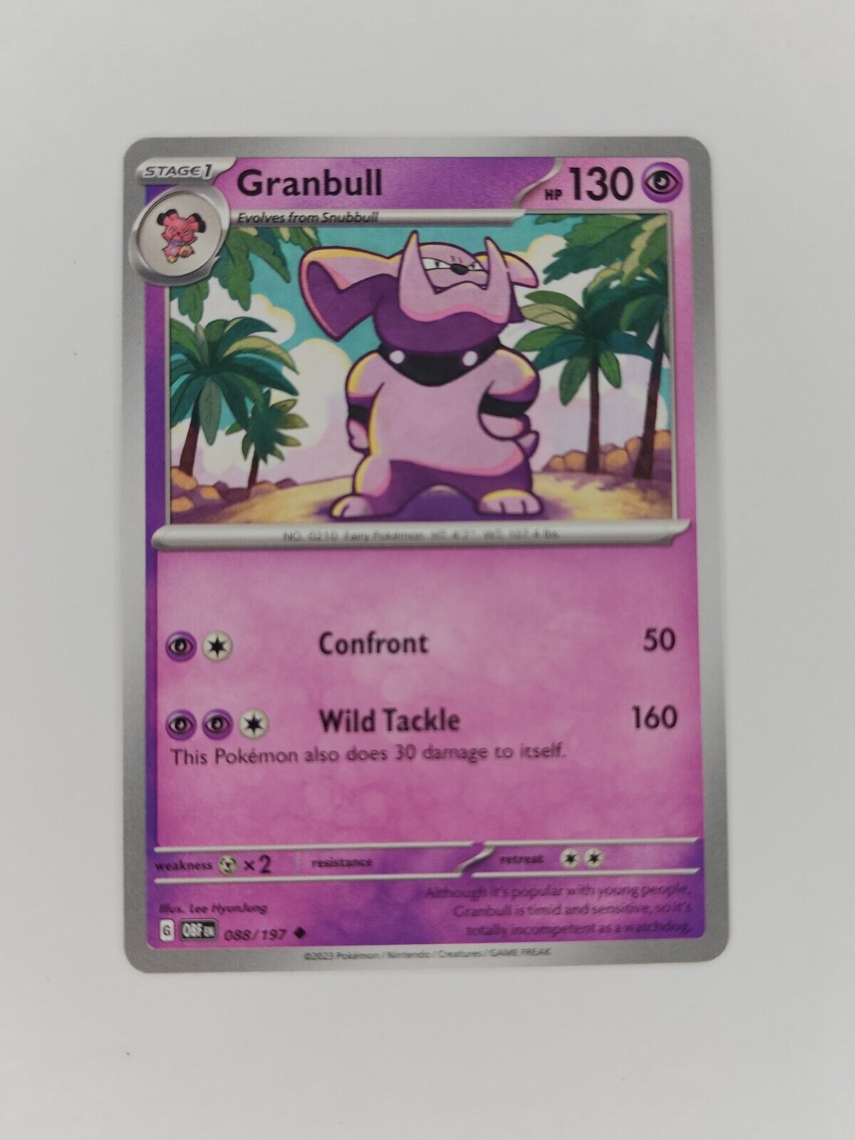 Granbull 88/197 Pokémon TGC Obsidian Flames