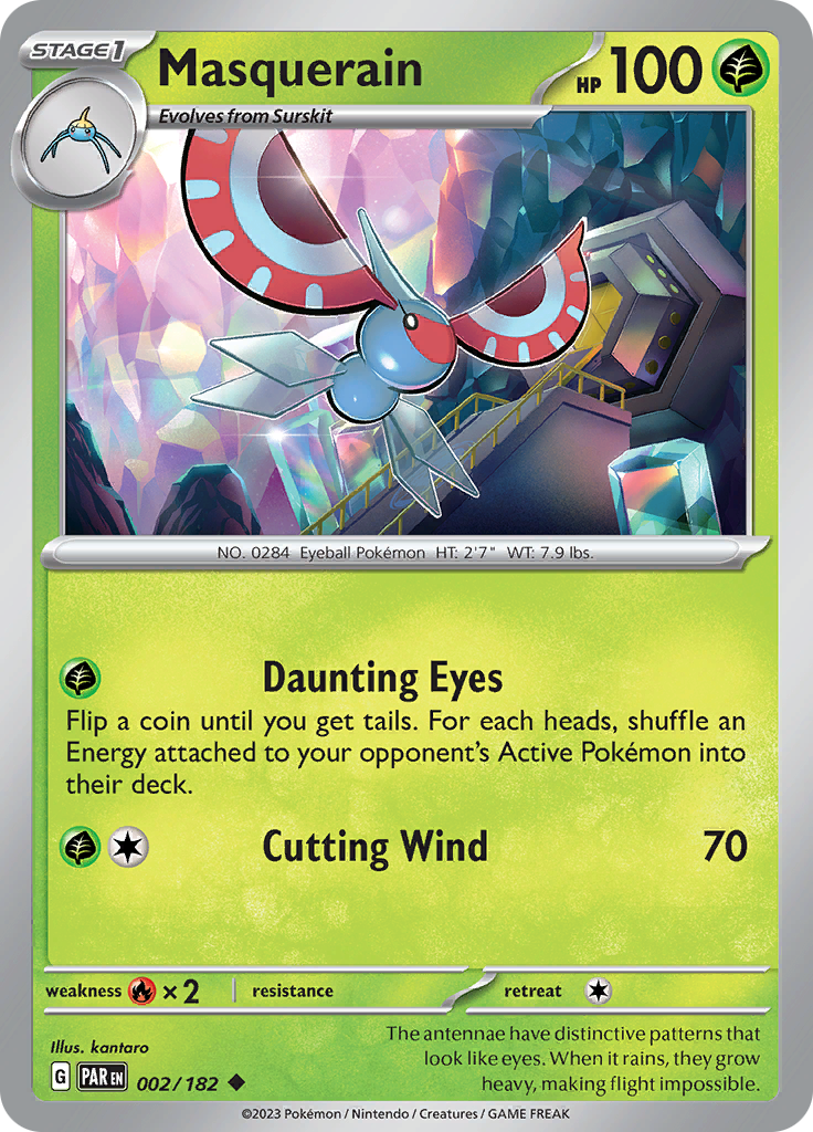 Masquerain  2/182 Pokémon TCG Paradox Rift