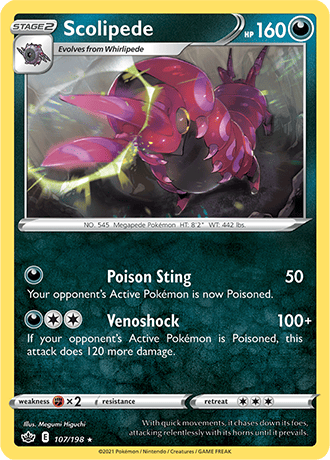 Scolipede [Reverse Holo]  107/203 Pokémon TCG Chilling Reign