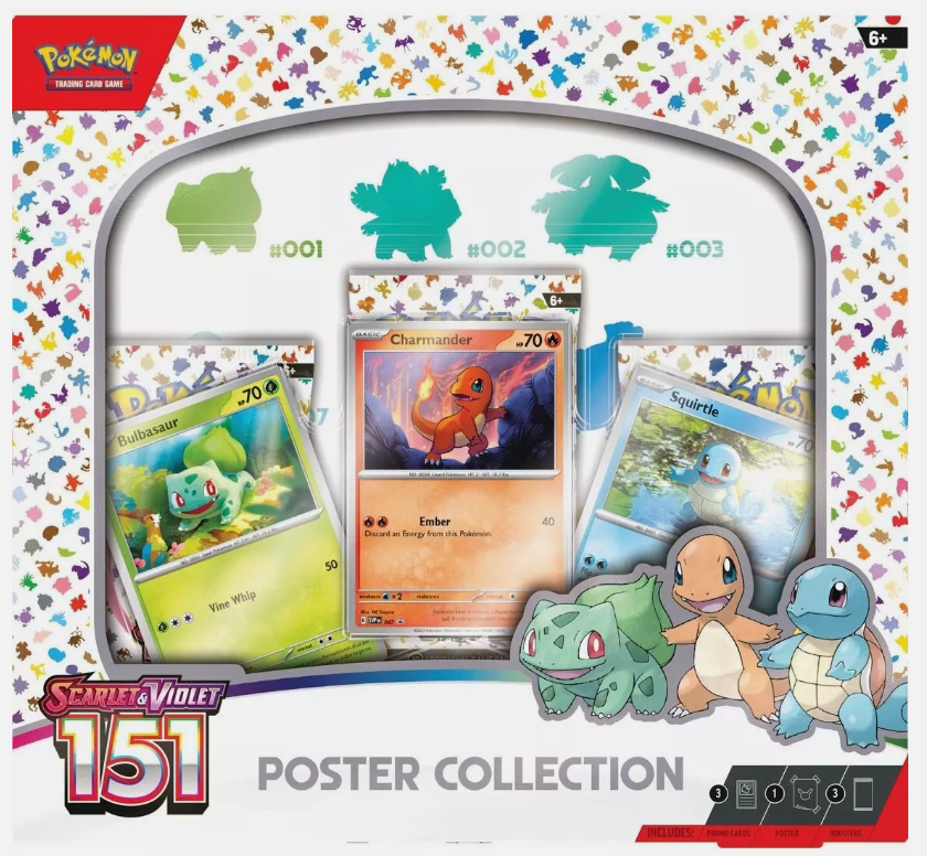 Pokémon TCG Scarlet & Violet 3.5 Pokémon 151 Poster Collection (New Sealed)