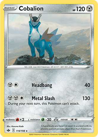 Cobalion [Holo]  114/203 Pokémon TCG Chilling Reign