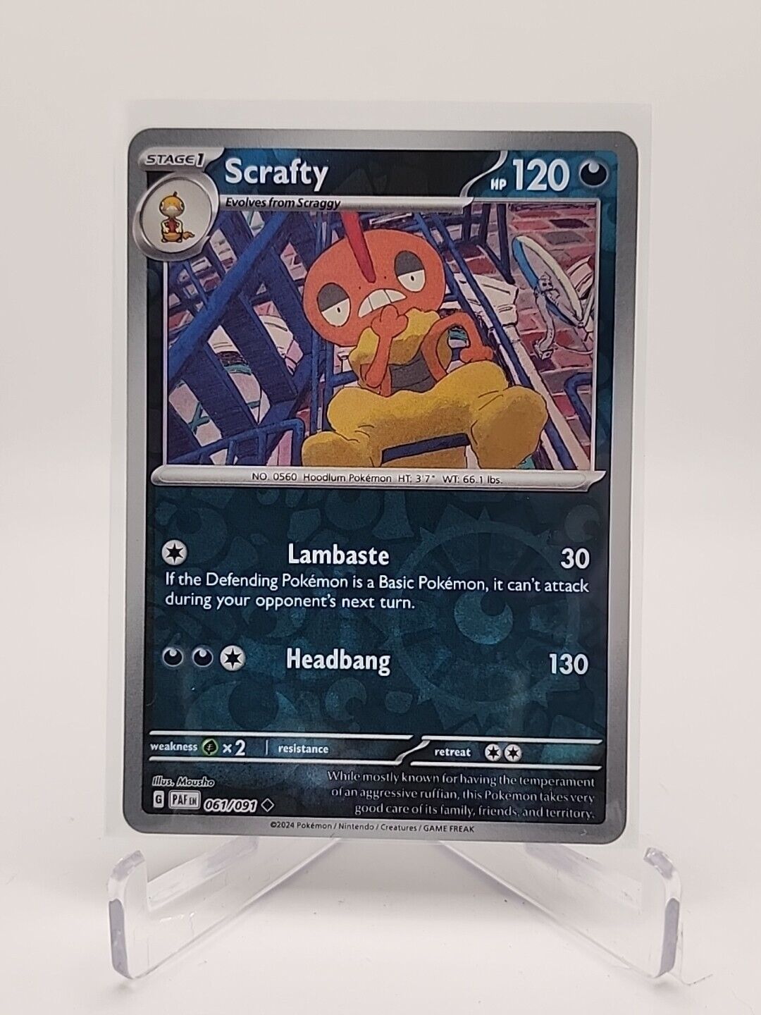 Scrafty [Reverse Holo]  61/91 Pokémon TCG Paldean Fates