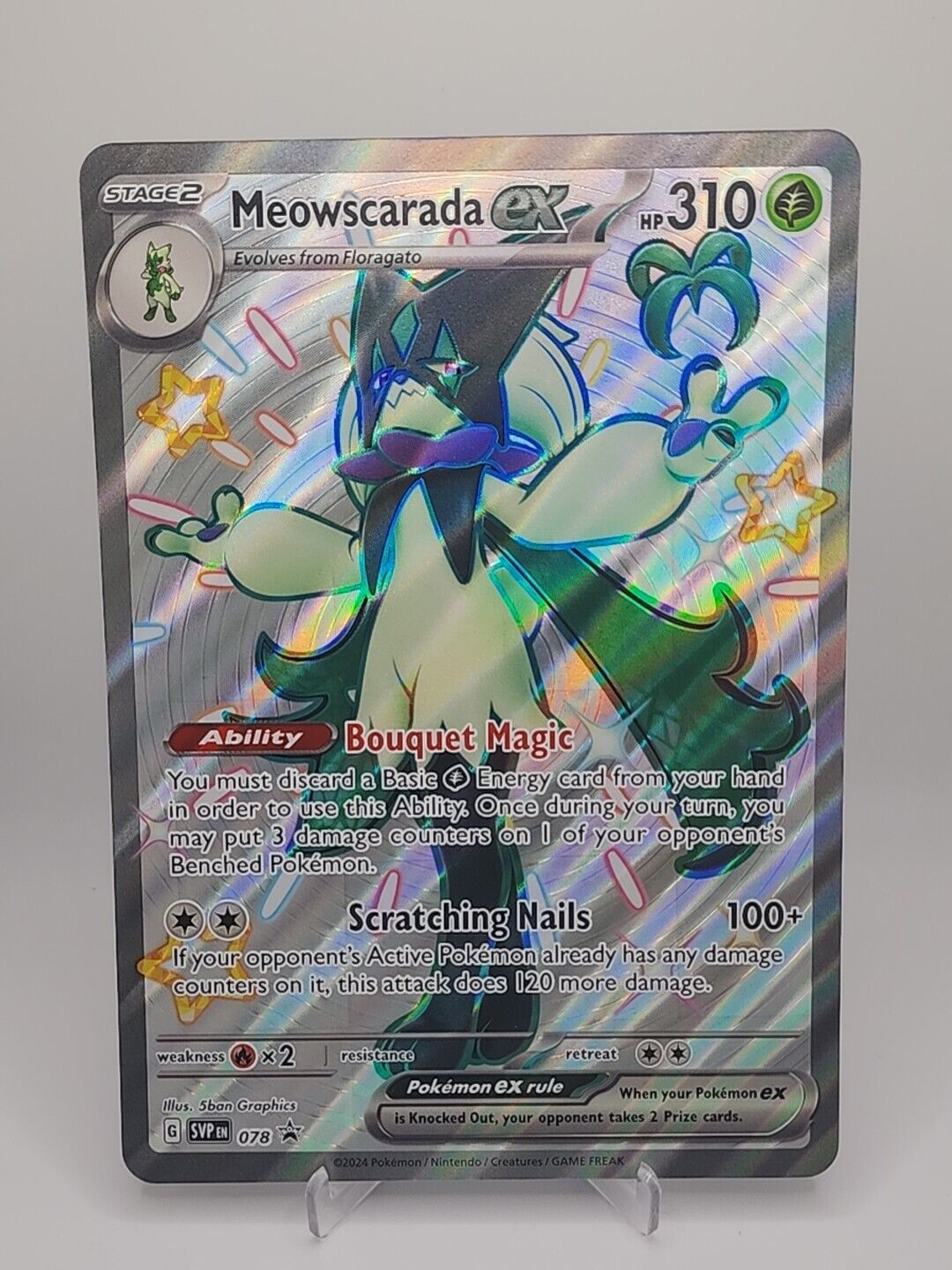 Meowscarada Ex [Jumbo]  78 Pokémon TCG  - Jumbo Card