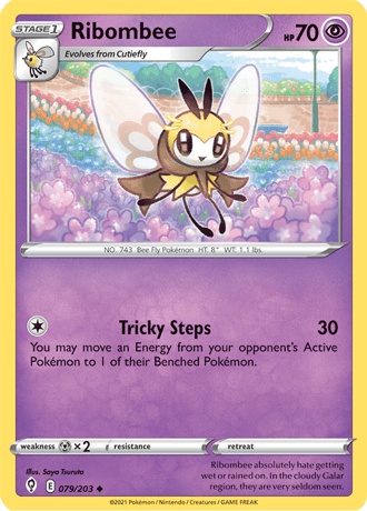 Ribombee  79/203 Pokémon TCG Evolving Skies