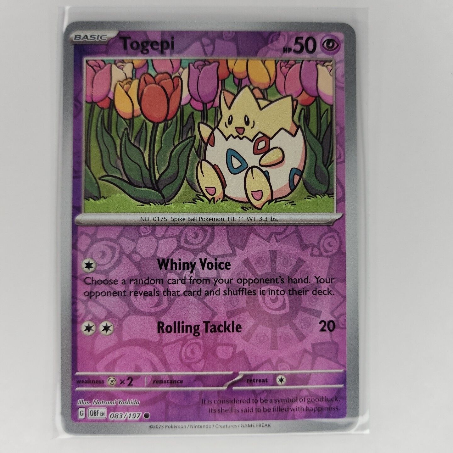 Togepi [Reverse Holo] 83/197 Pokémon TGC Obsidian Flames