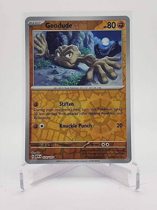 74/165 Geodude [Reverse Holo]  Pokémon TGC Scarlet & Violet - 151