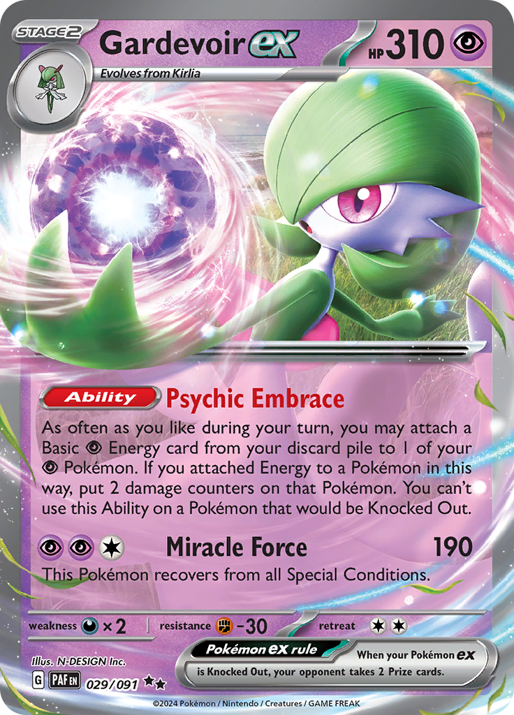 Gardevoir ex [Holo]  29/91 Pokémon TCG Paldean Fates