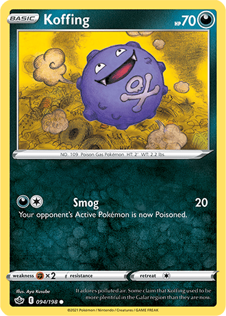 Koffing [Reverse Holo]  94/203 Pokémon TCG Chilling Reign