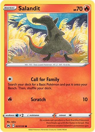 Salandit  27/159 Pokémon TCG Crown Zenith