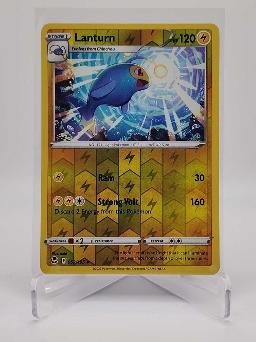 Lanturn [Reverse Holo]  52/195 Pokémon TCG Silver Tempest