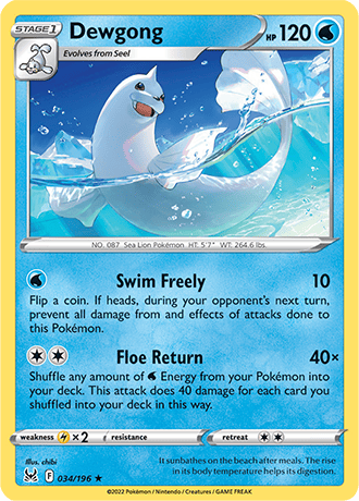 Dewgong  34/196 Pokémon TCG Lost Origin