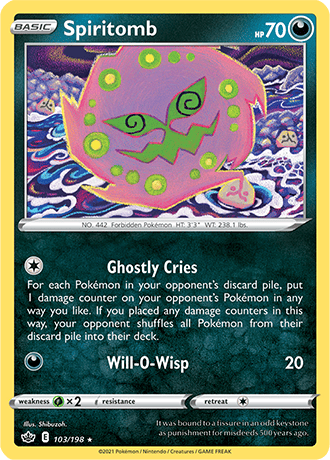 Spiritomb  103/203 Pokémon TCG Chilling Reign