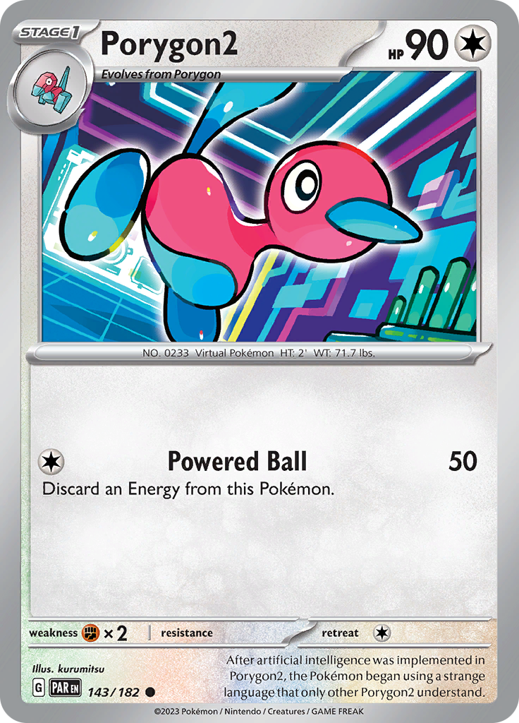 Porygon2  143/182 Pokémon TCG Paradox Rift