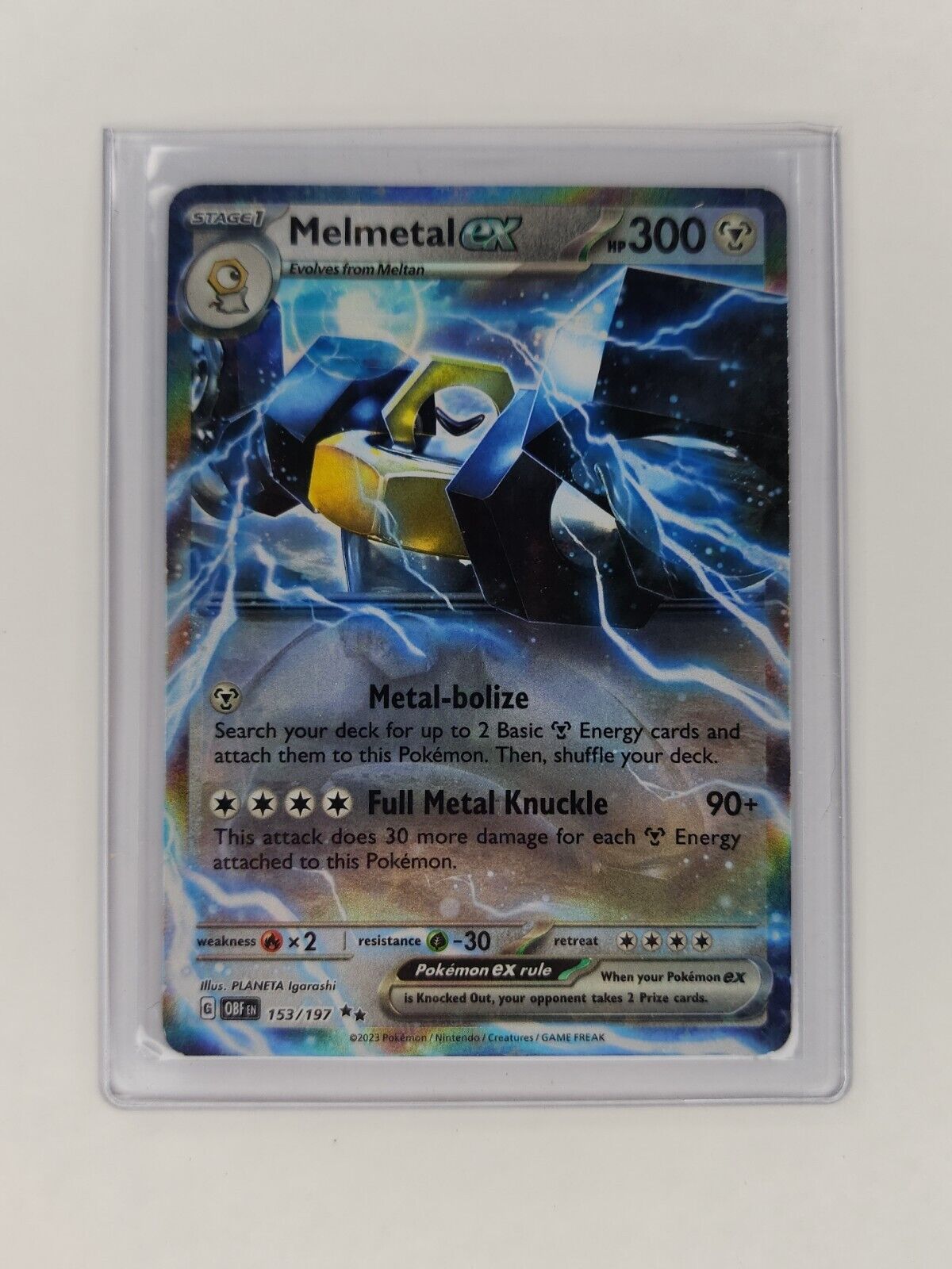 Melmetal ex 153/197 Pokémon TGC Obsidian Flames