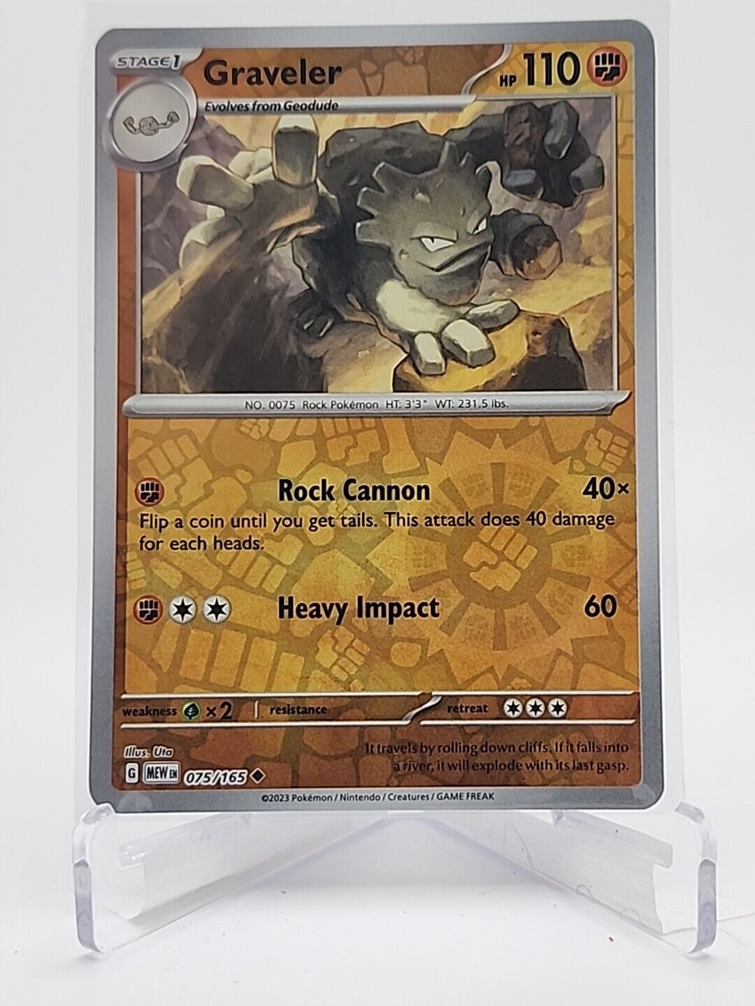 75/165 Graveler [Reverse Holo]  Pokémon TGC Scarlet & Violet - 151