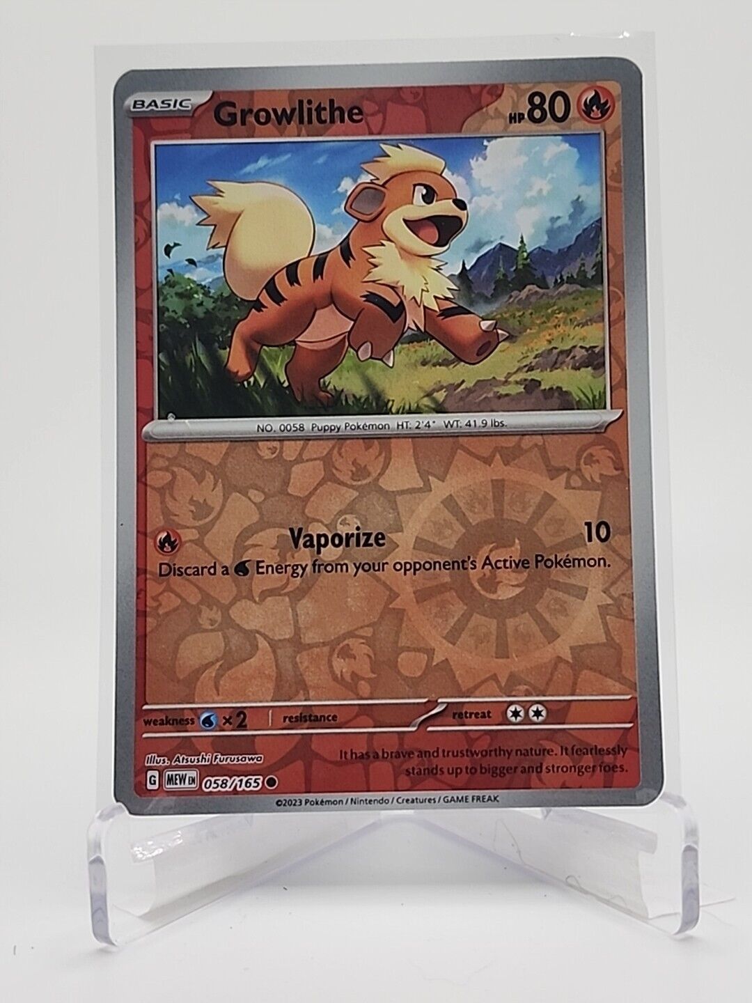 58/165 Growlithe [Reverse Holo]  Pokémon TGC Scarlet & Violet - 151