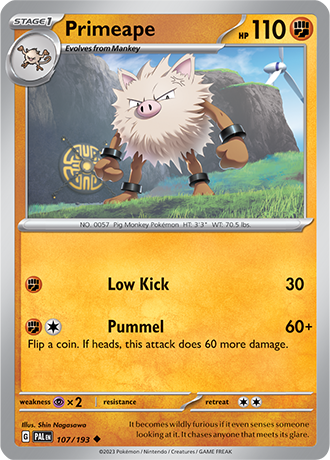 Primeape [Reverse Holo]  107/193 Pokémon TCG Paldea Evolved