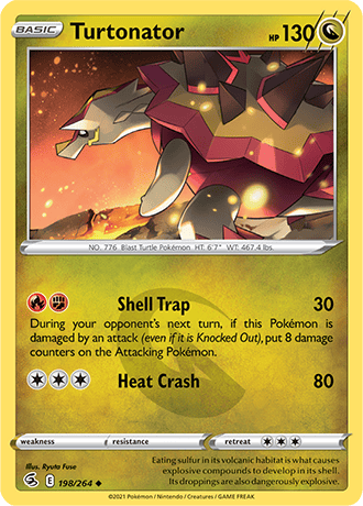 Turtonator  198/264 Pokémon TCG Fusion Strike