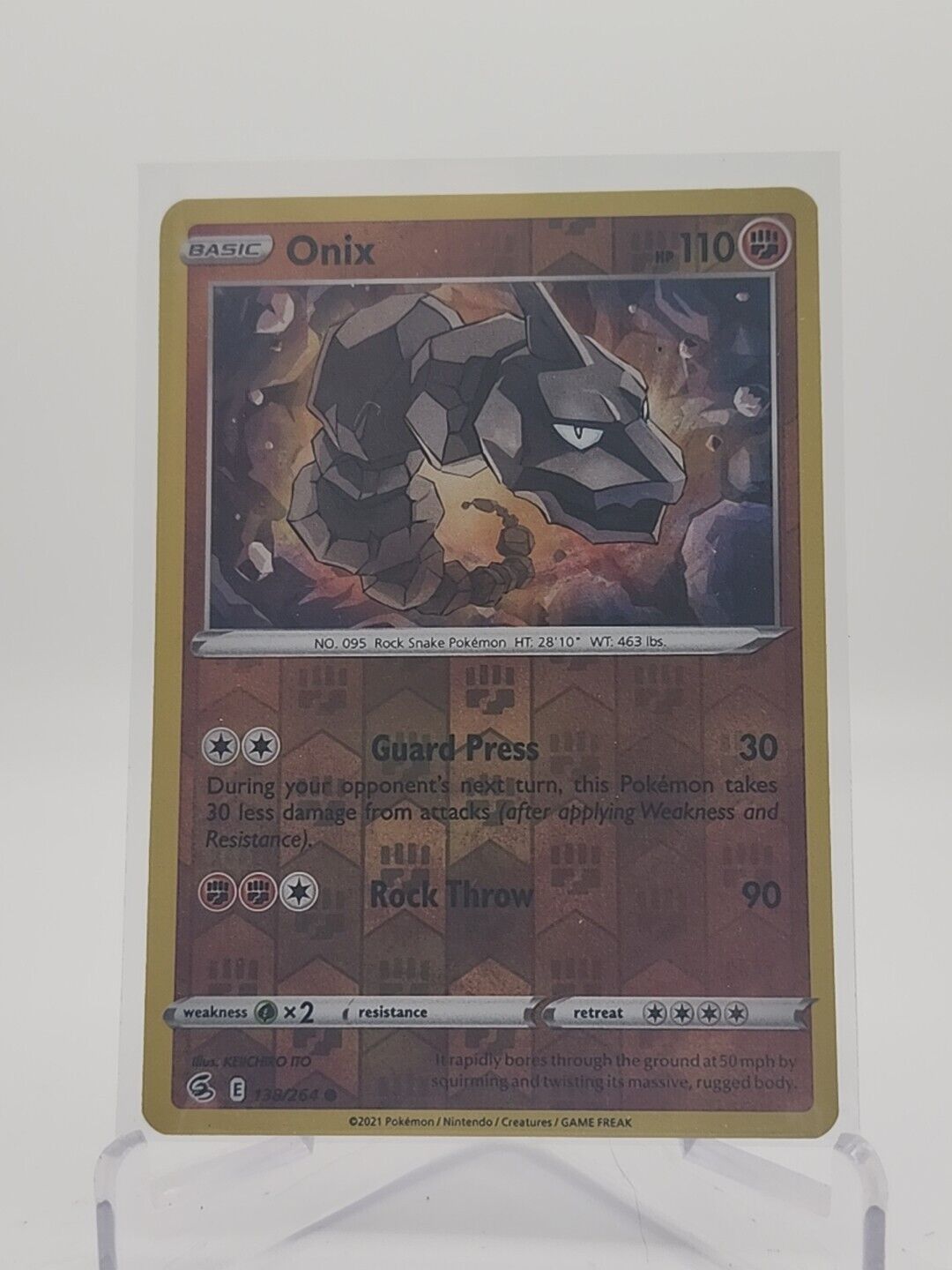 Onix [Reverse Holo] 138/264 Pokémon TGC Fusion Strike