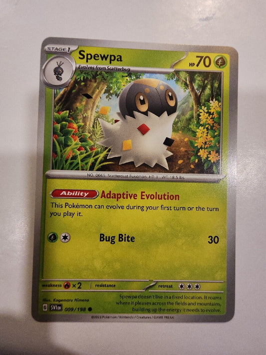 Spewpa 9/198 Pokémon TGC Scarlet & Violet