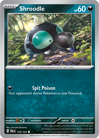 Shroodle [Reverse Holo]  145/193 Pokémon TCG Paldea Evolved