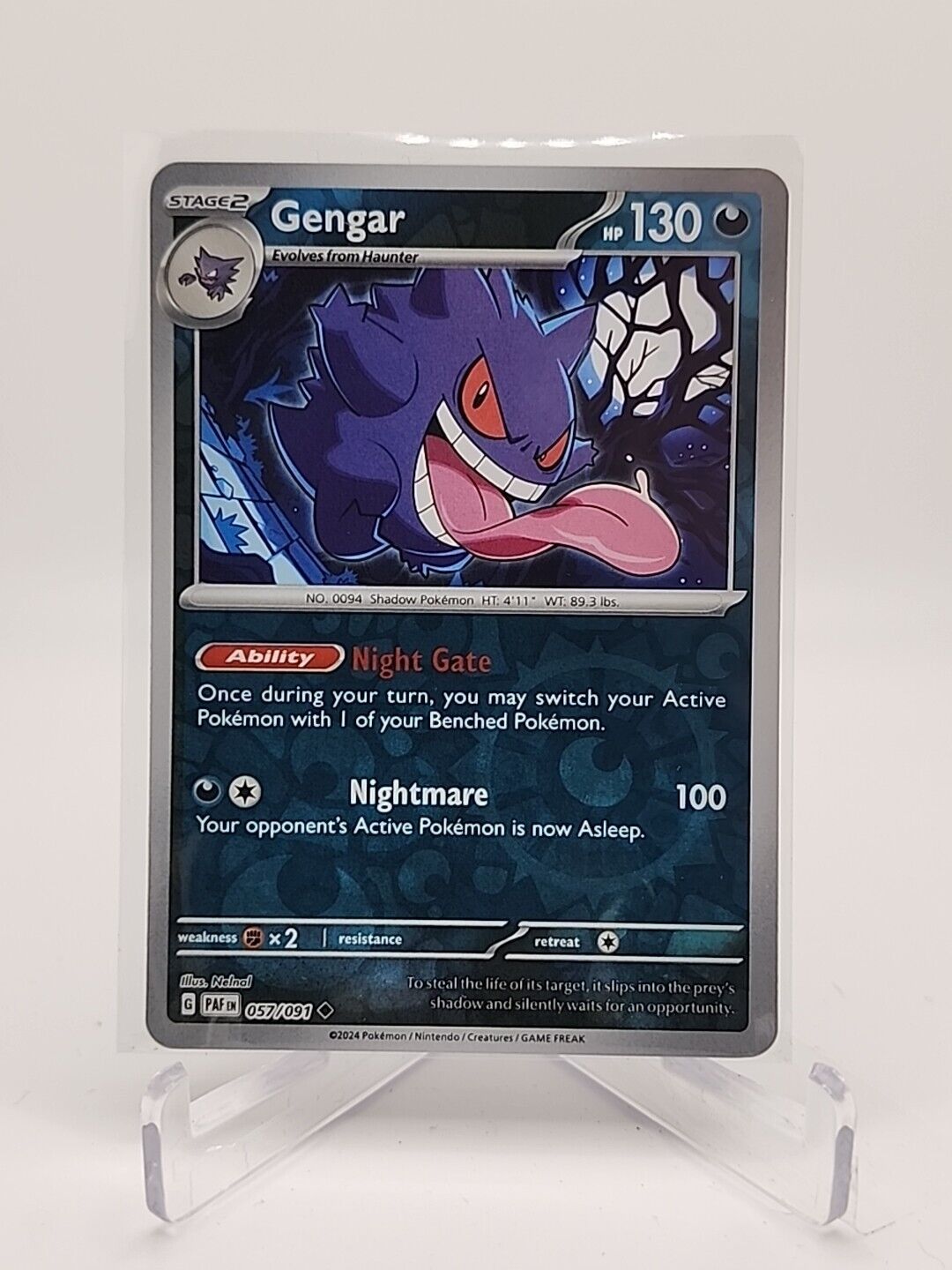 Gengar [Reverse Holo]  57/91 Pokémon TCG Paldean Fates