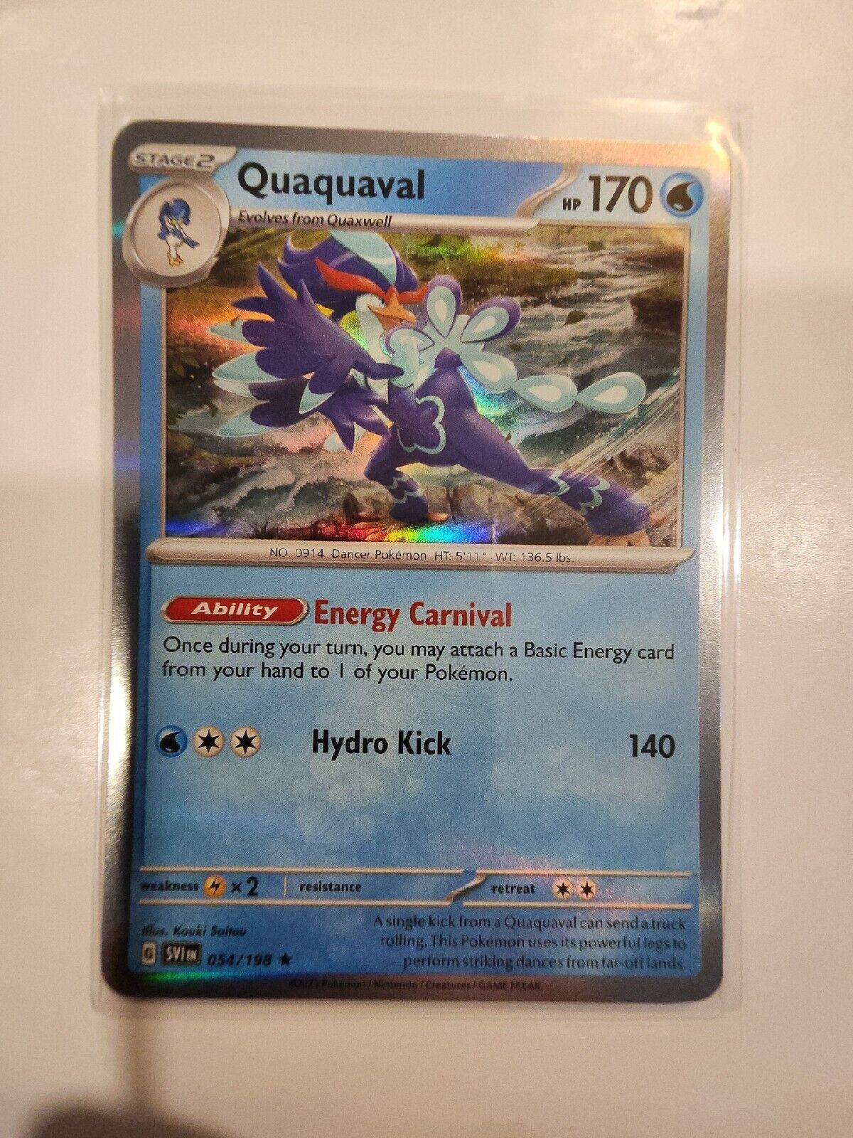 Quaquaval [Holo] 54/198 Pokémon TGC Scarlet & Violet