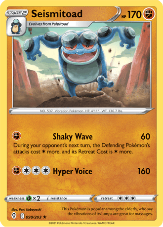 Seismitoad  90/203 Pokémon TCG Evolving Skies