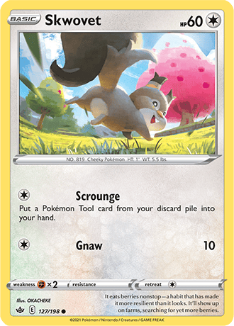 Skwovet  127/203 Pokémon TCG Chilling Reign