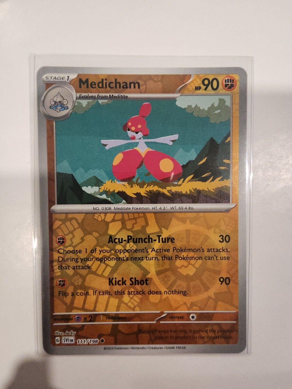 Medicham [Reverse Holo] 111/198 Pokémon TGC Scarlet & Violet