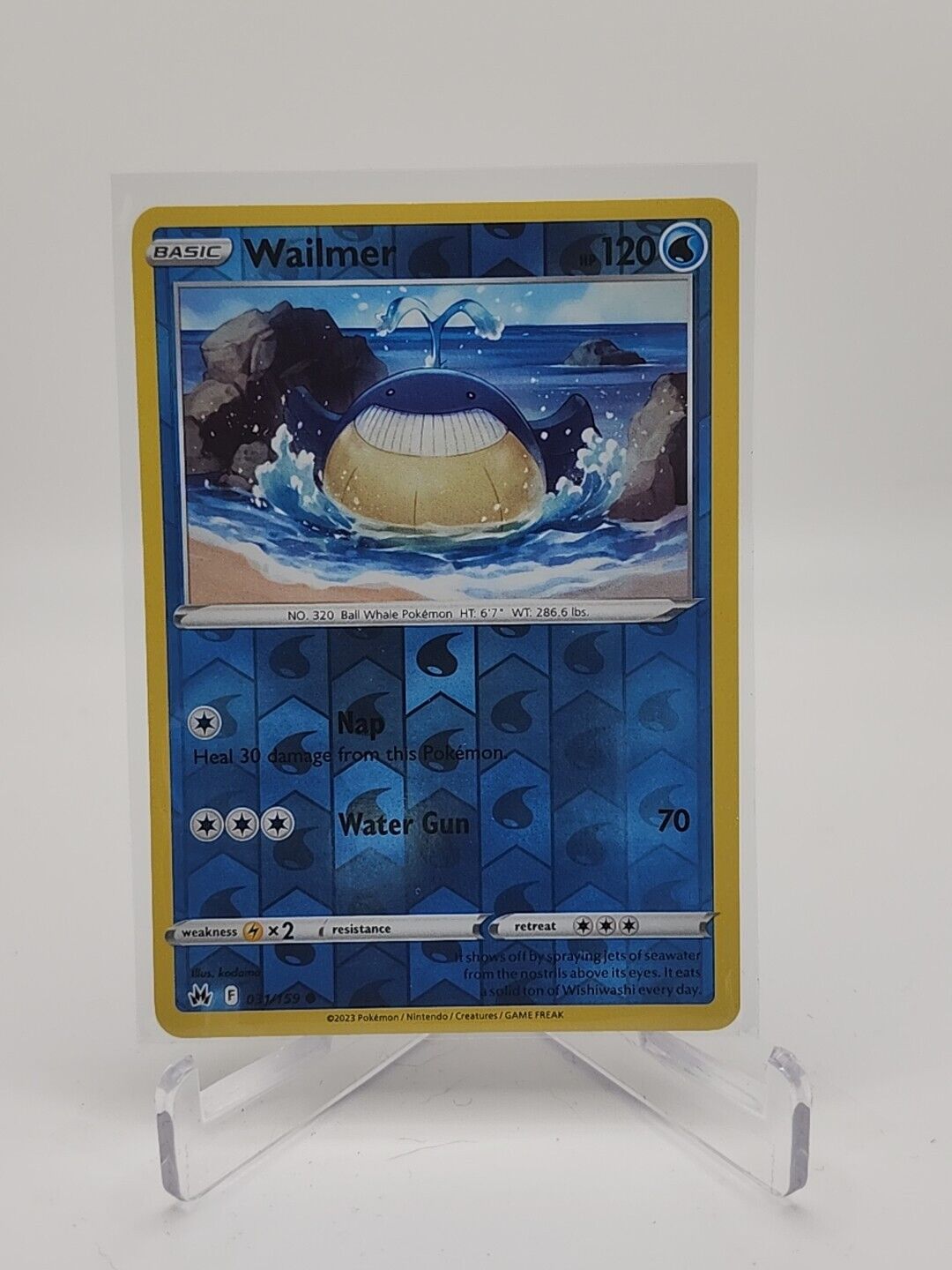 Wailmer [Reverse Holo] 31/159 Pokémon TGC Crown Zenith