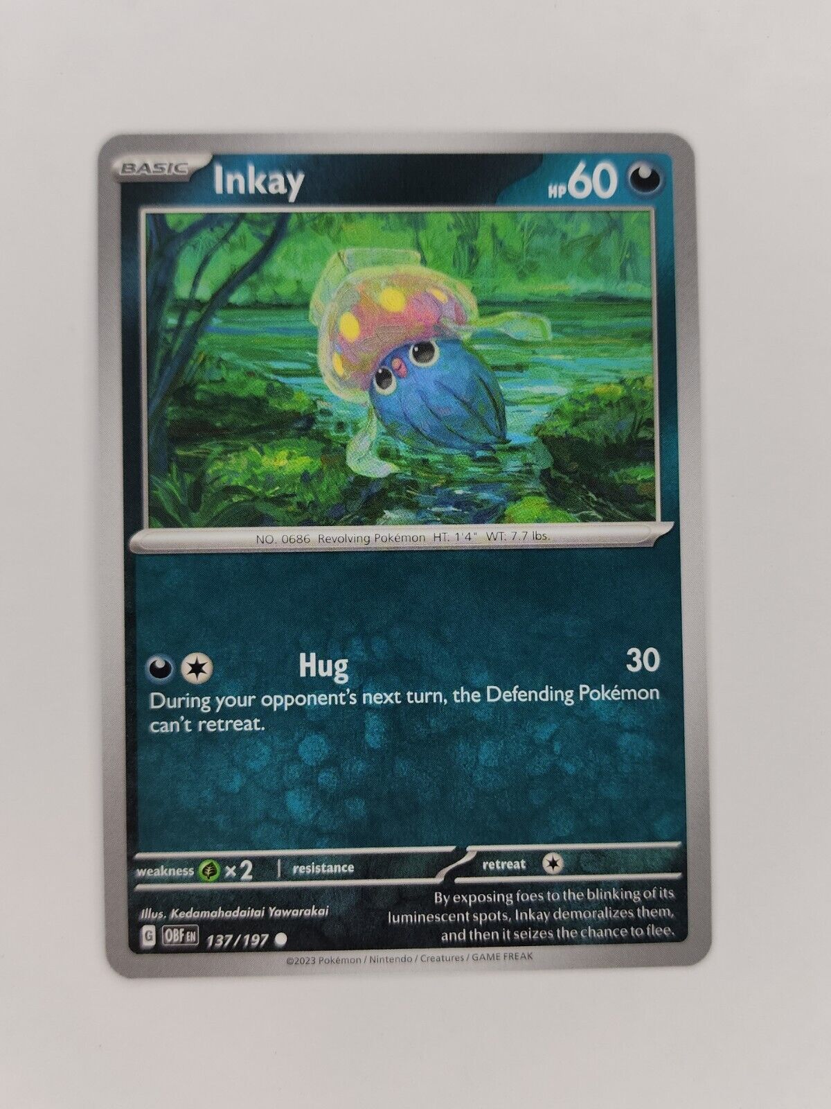 Inkay 137/197 Pokémon TGC Obsidian Flames