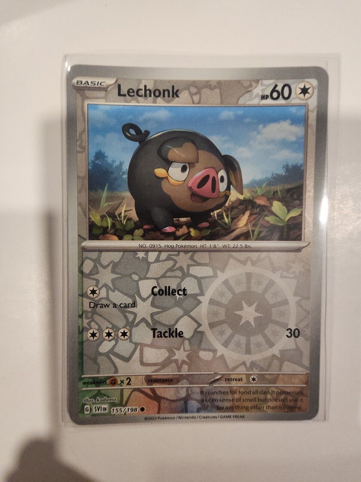 Lechonk [Reverse Holo] 155/198 Pokémon TGC Scarlet & Violet