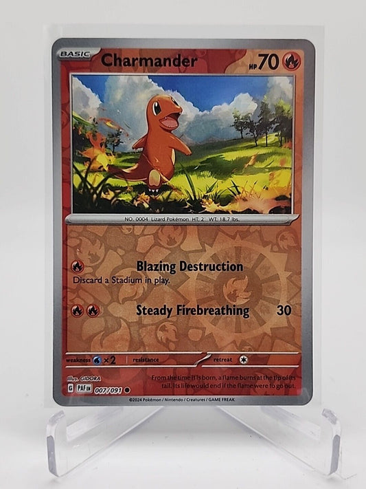 Charmander [Reverse Holo]  7/91 Pokémon TCG Paldean Fates