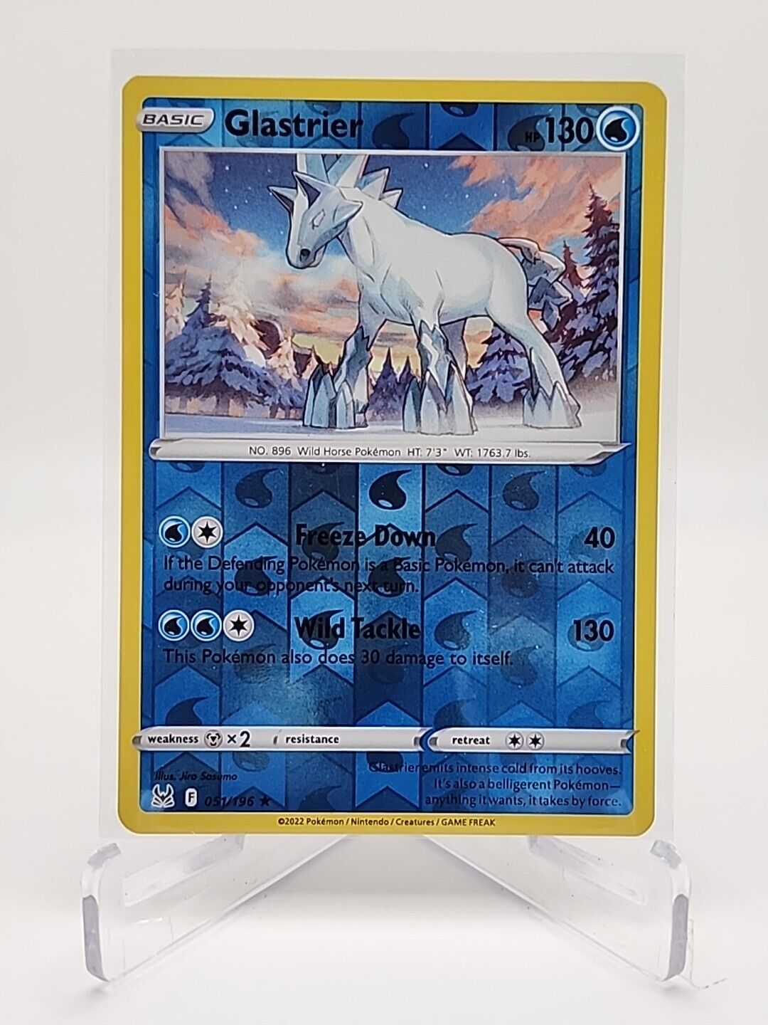 Glastrier [Reverse Holo]  51/196 Pokémon TCG Lost Origin