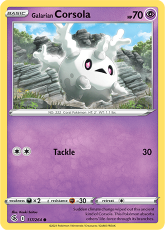 Galarian Corsola  117/264 Pokémon TCG Fusion Strike