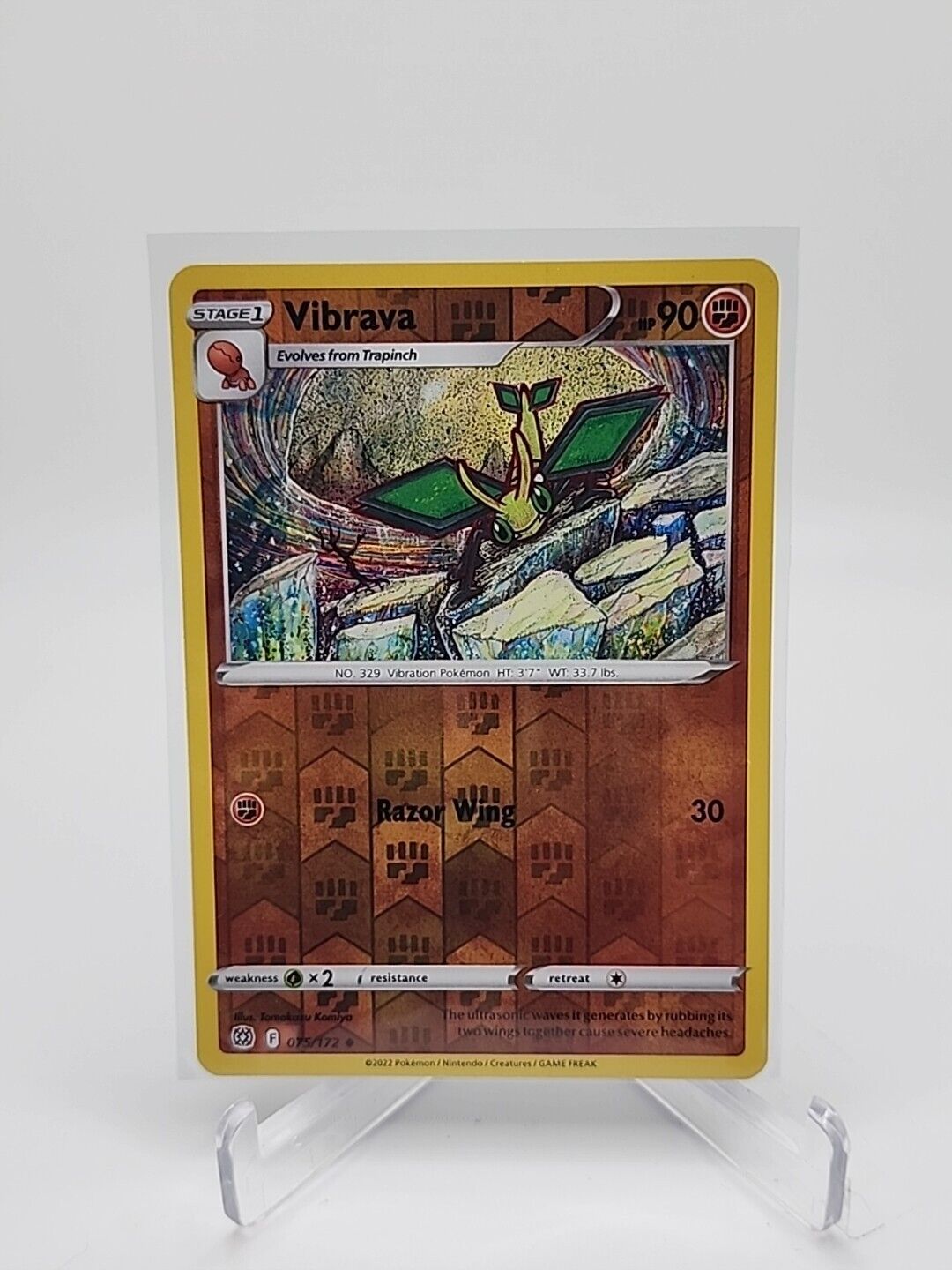 Vibrava [Reverse Holo]  75/172 Pokémon TCG Brilliant Stars