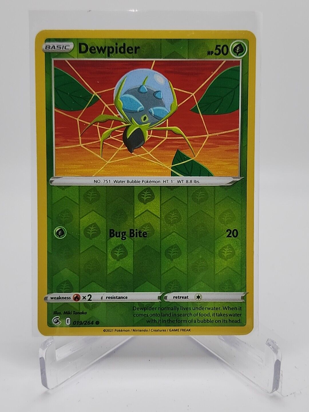 Dewpider [Reverse Holo]  19/264 Pokémon TCG Fusion Strike