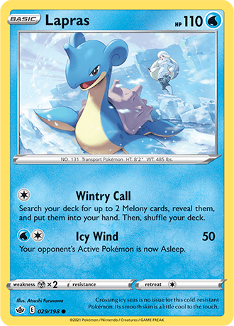 Lapras  29/203 Pokémon TCG Chilling Reign