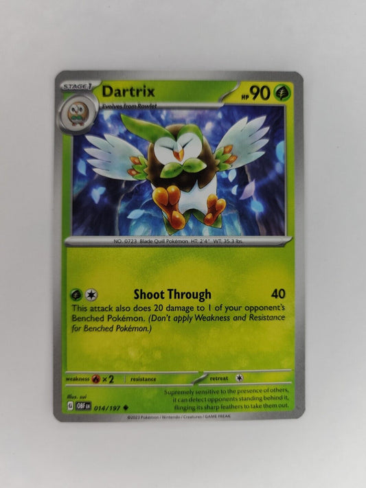 Dartrix 14/197 Pokémon TGC Obsidian Flames