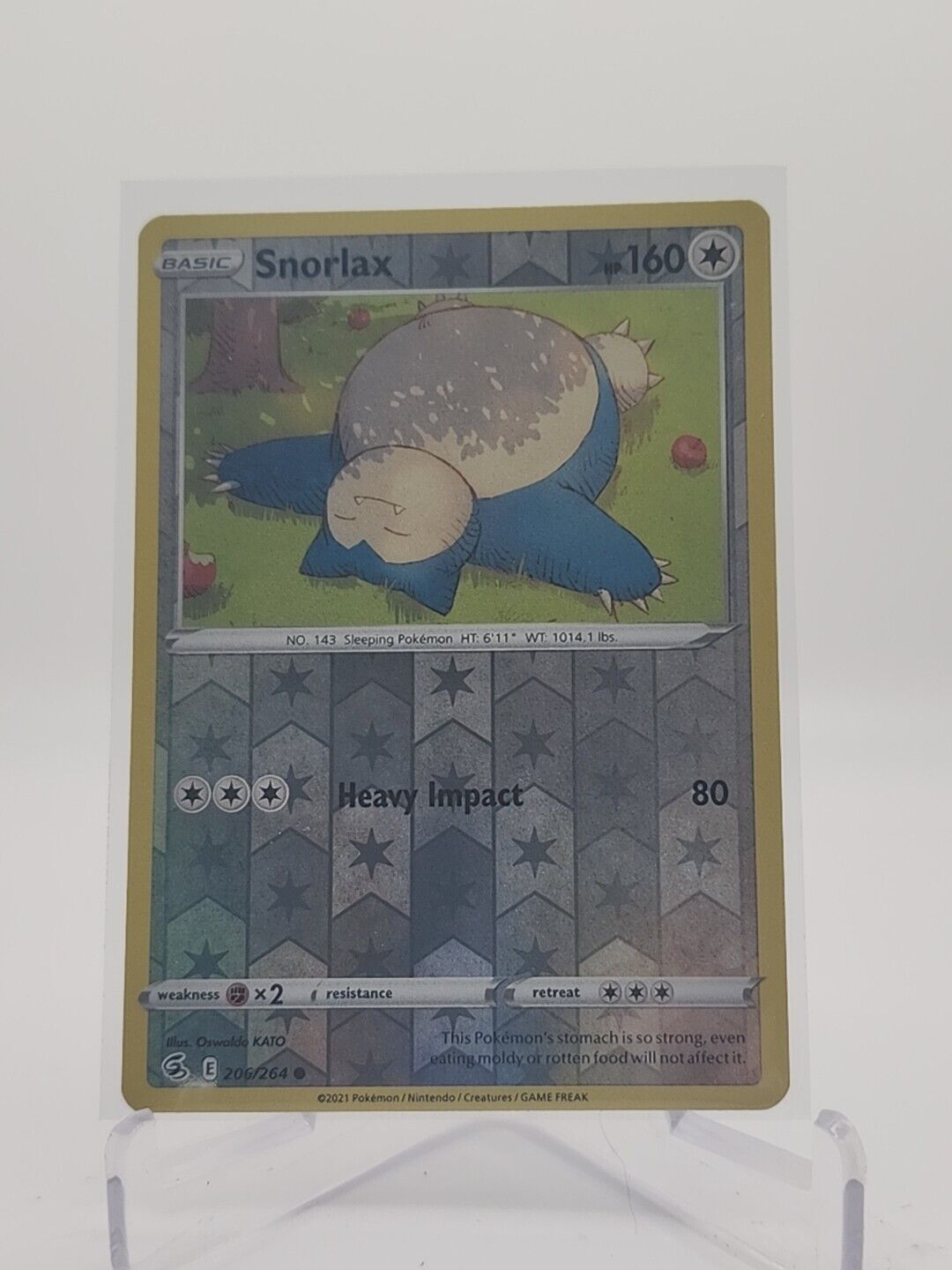 Snorlax [Reverse Holo] 206/264 Pokémon TGC Fusion Strike