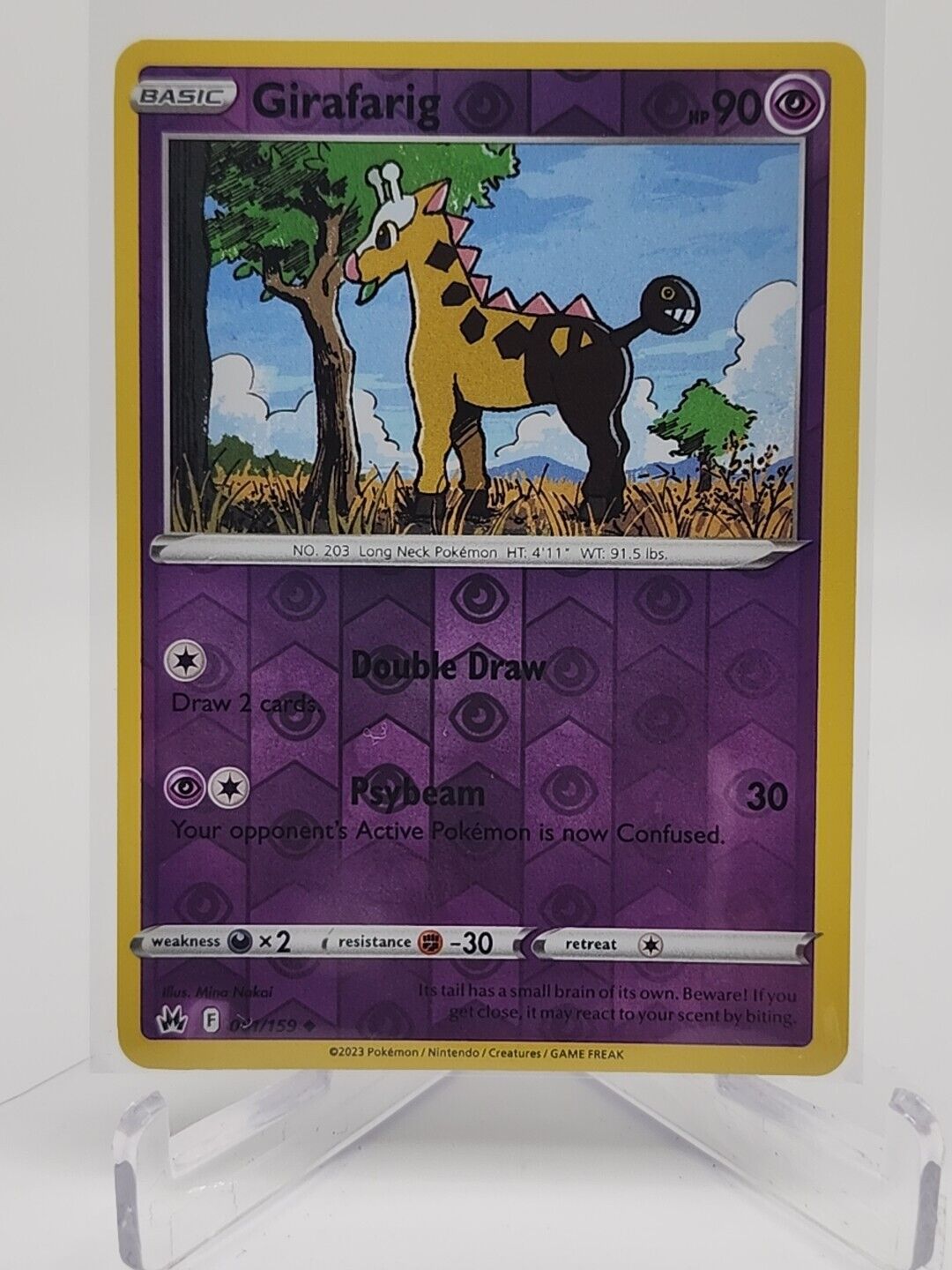 Girafarig [Reverse Holo]  61/159 Pokémon TCG Crown Zenith